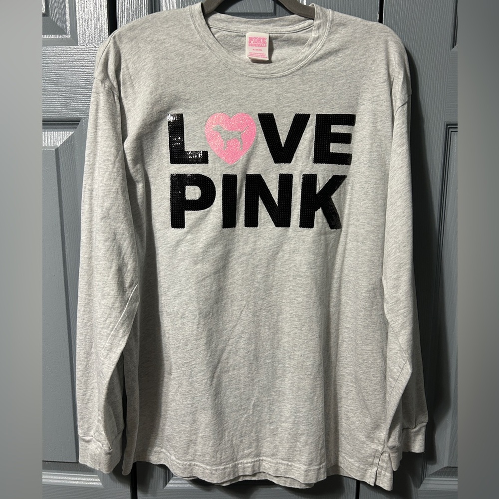 🖤🩷LOVE PINK Sequins Long Sleeve Tee🩷🖤
